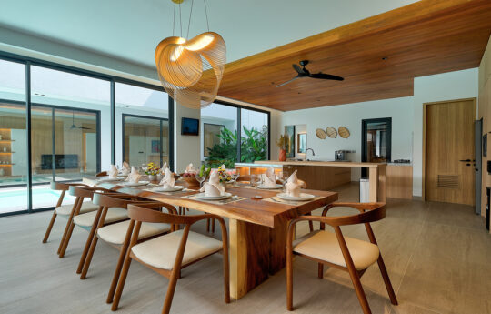 Modern dining table with room for 10 guests