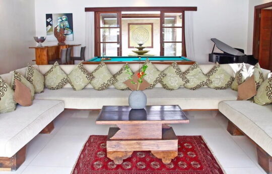 Lounge room area with sofa and coffee table
