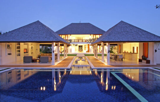 Villa Asante Villa Asante exteriors at night with swimming pool