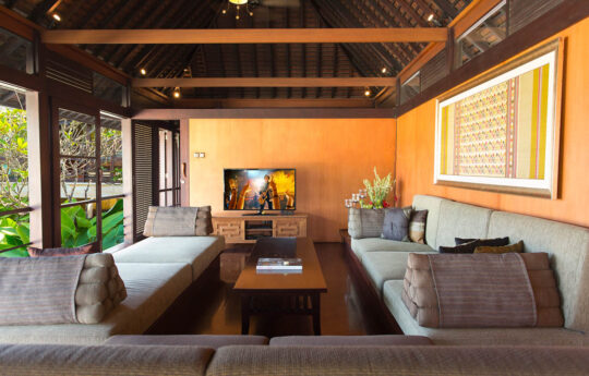 Lounge_area_sanur_villa Lounge area of villa with couch and flat screen tv