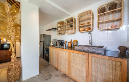 Kitchen of villa with appliances