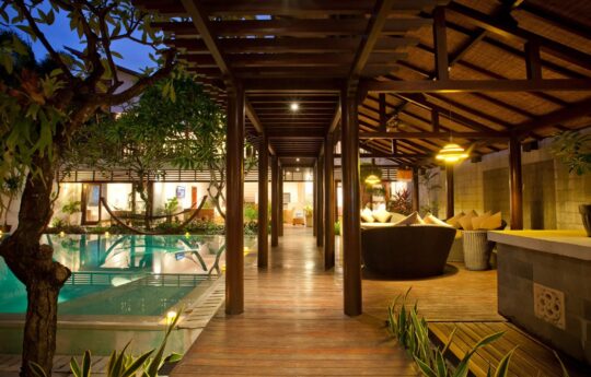 Sanur villas – Villa Casis, view of pool & deck area Villa Casis Sanur Villas