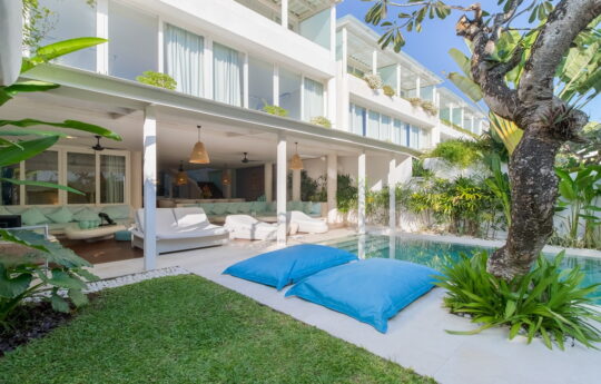 Villa Surga Daytime swimming pool and garden views of Villa Surga in Seminyak Bali