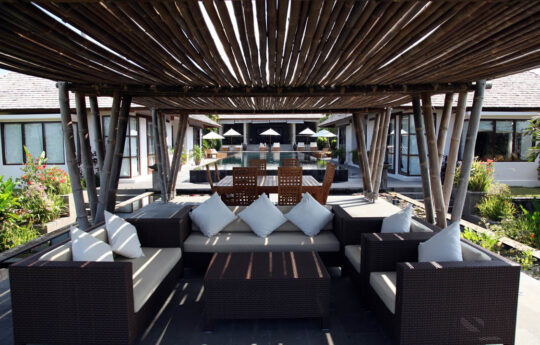 Upstairs area of villa with lounges