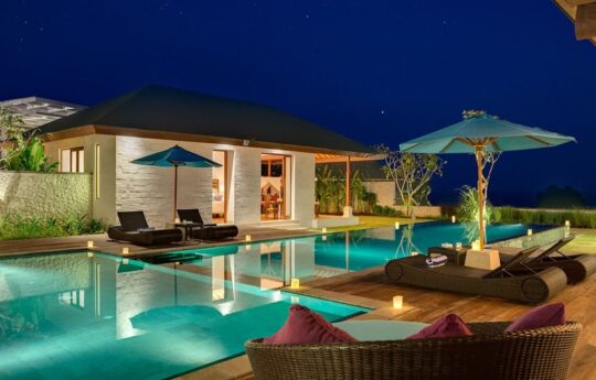 Villa Marie in uluwatu at night