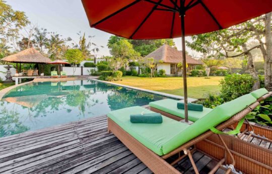 ubud villas – villa vastu, swimming pool and day beds villa vastu ubud villas