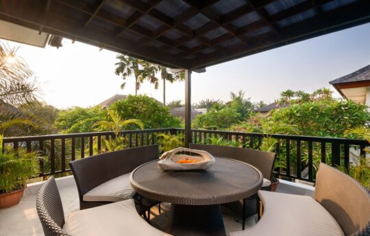 District Seminyak views from upstairs gazebo area in Villa
