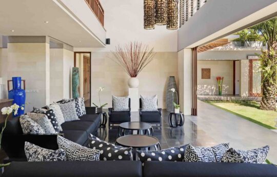 L-shaped sofa of bendega villas with coffee table