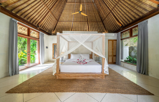 modern bedroom with king sized bed