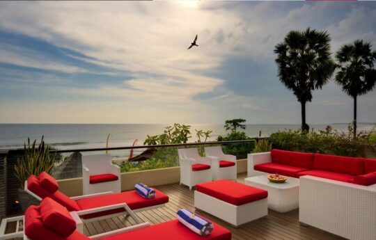 Seminyak Beach views from deck area of Villa LaGa