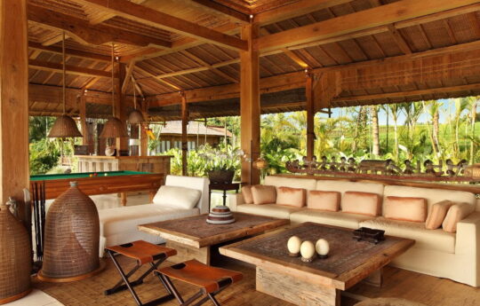 Tabanan villas – Villa Tangguntit, lounge area with views of rice fields Villa Tangguntit Tabanan villas