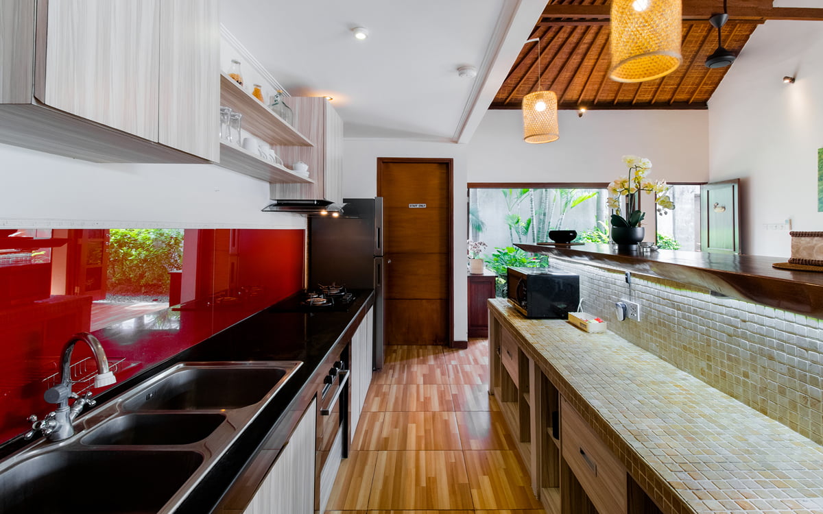 Kitchen area inside villa
