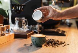 Rent Villa Madiba 2 - contact Bali Villa Escapes now! cappucino being made at bali cafe